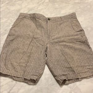 Perry Ellis Flat Front Striped Short